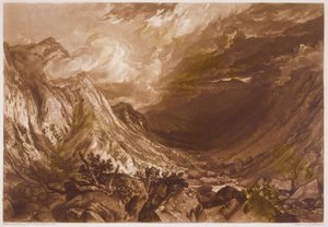 F.69.Iトーマス・ルプトンによって刻まれた「Liber Studiorum」からのベン・アーサー、1819 作： Joseph Mallord William Turner